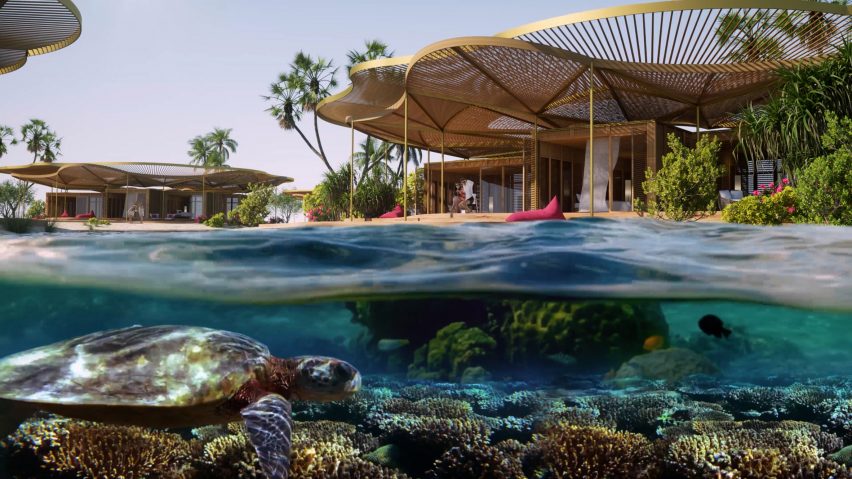 Coral Bloom hotel by Foster + Partners in Saudi Arabia