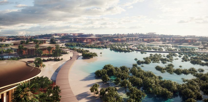 Coral Bloom hotel by Foster + Partners in Saudi Arabia