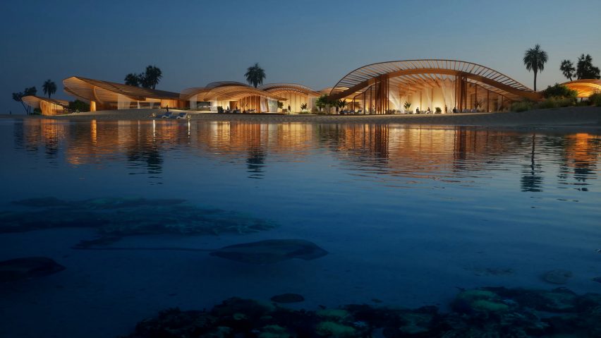 Coral Bloom hotel by Foster + Partners in Saudi Arabia