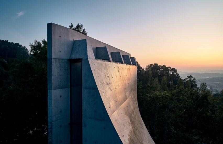 The concrete roof of the Chapel and Meditation Room
