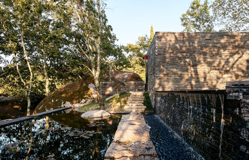 Reflective pools outside the Chapel and Meditation Room