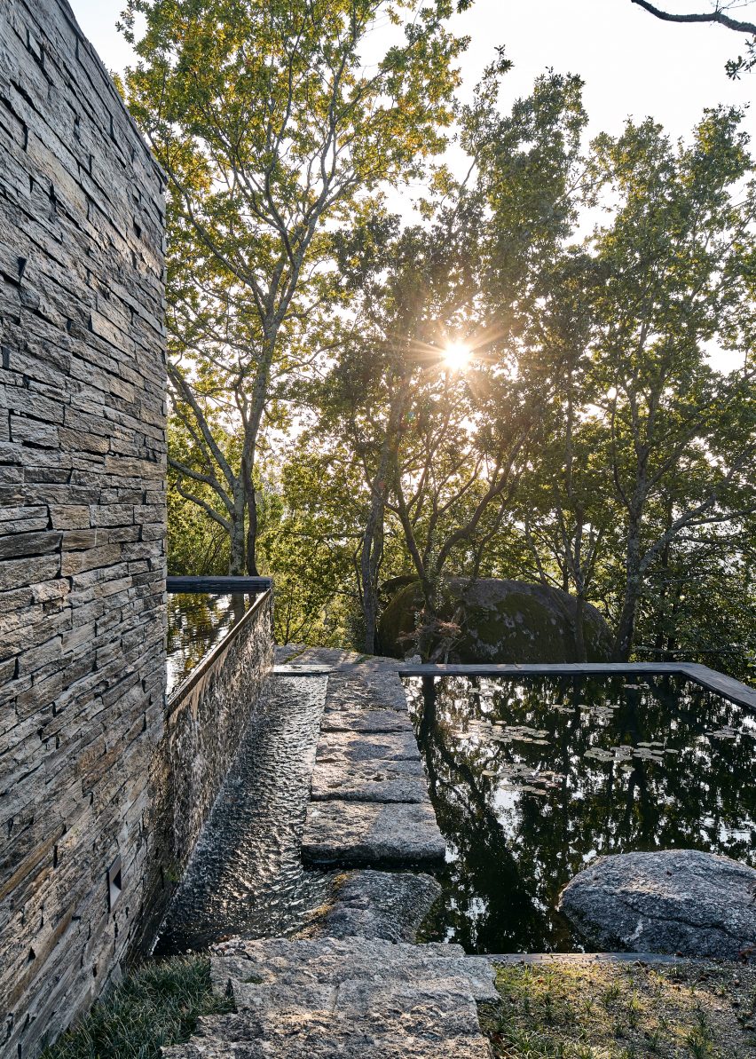 Reflective pools outside the Chapel and Meditation Room
