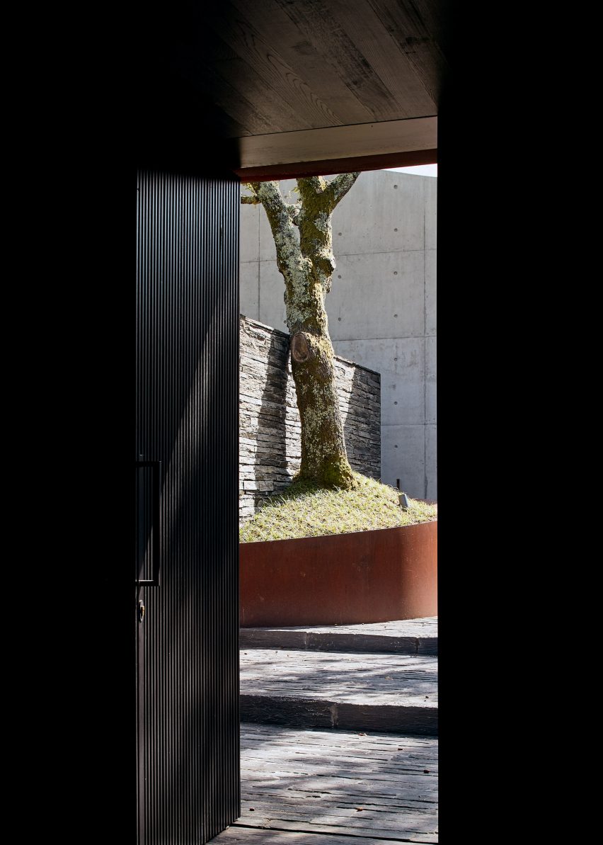 Entrance to a dark meditation room