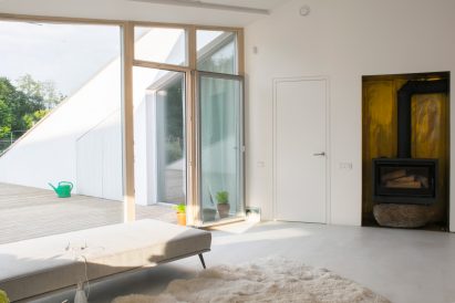 Living space and terrace in House and the River by After Party