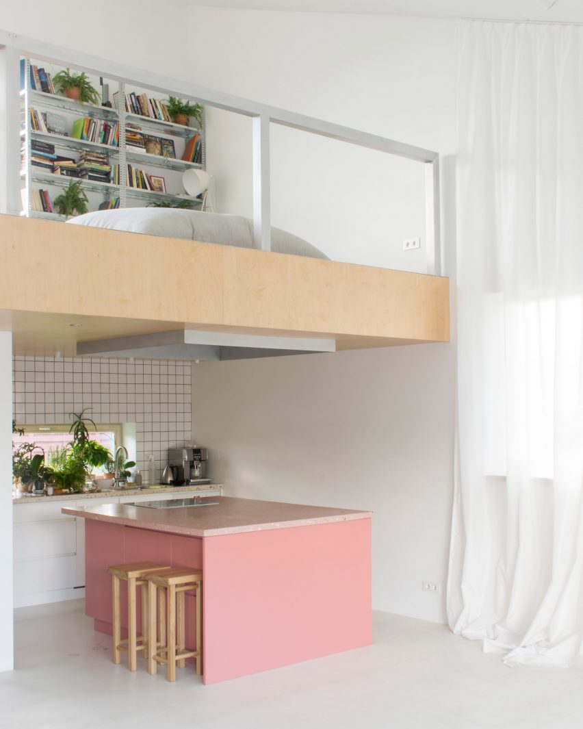 Kitchen and mezzanine in House and the River by After Party
