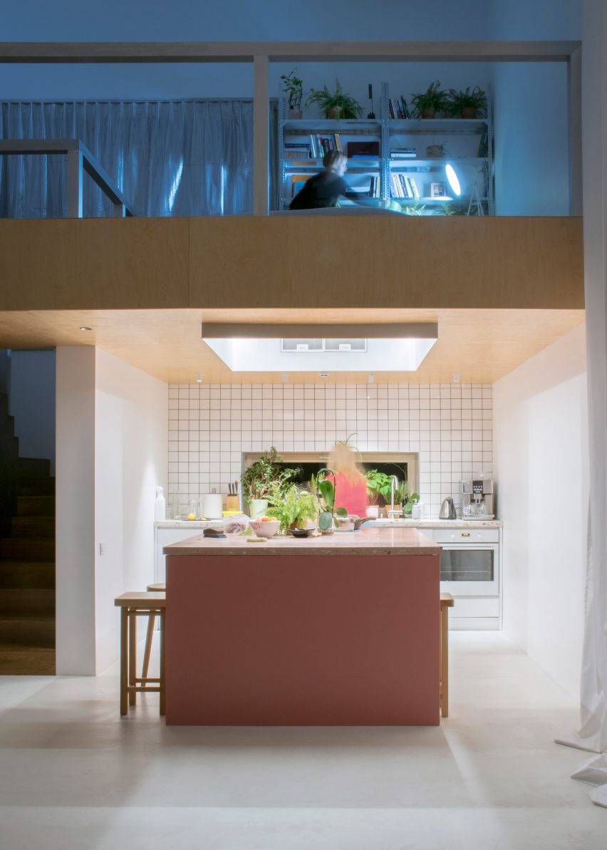 Living space and terrace in House and the River by After Party