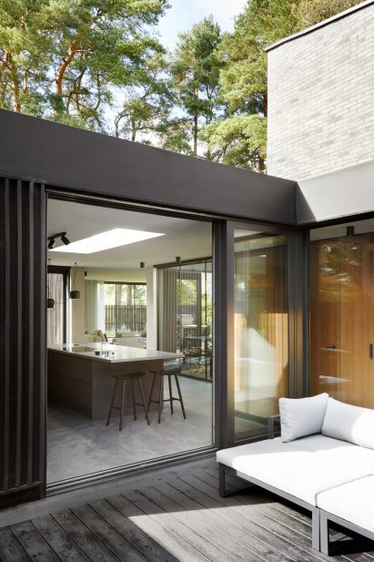 A courtyard leading into the kitchen of a house in Glasgow