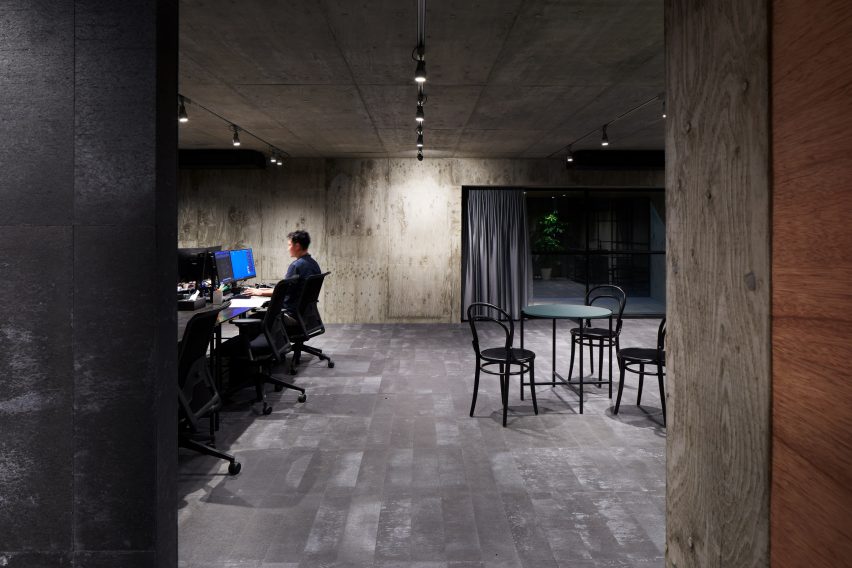 A concrete showroom in Japan