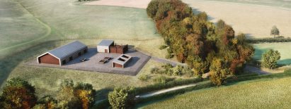 Chalfont St Giles HS2 ventilation shaft disguised as a barn
