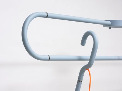 Bent steel creates a hook mechanism