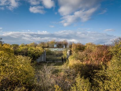 Bunker with mirrored facade