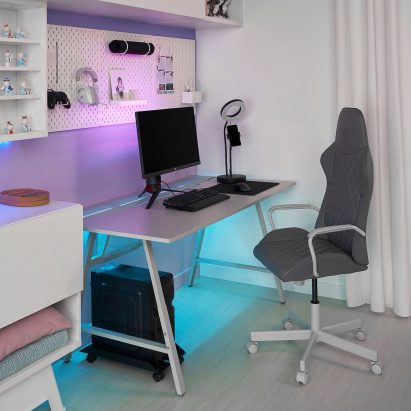 Utespelare chair and desk from gaming furniture collection by IKEA and Republic of Gamers