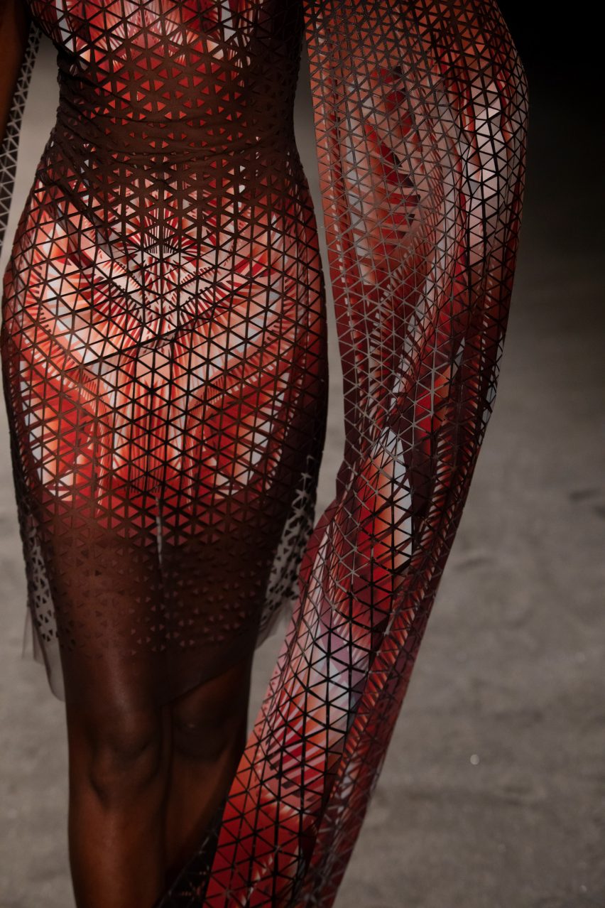 Back detailing on Holobiont dress