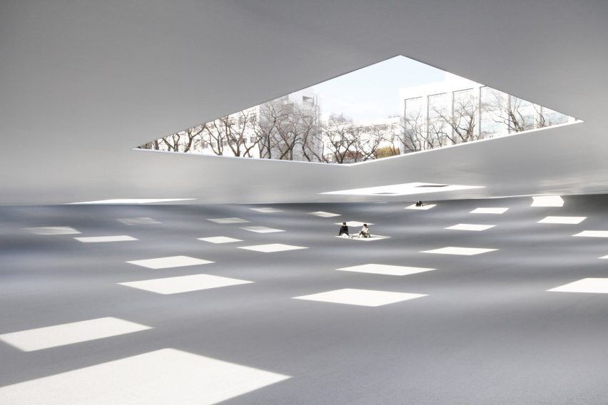 Kanagawa Institute of Technology plaza by Junya Ishigami