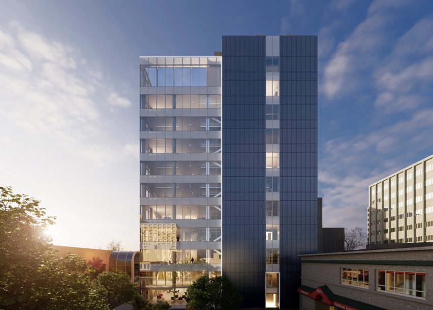 A visual of the renovated Key Bank Plaza in Alaska by Perkins and Will