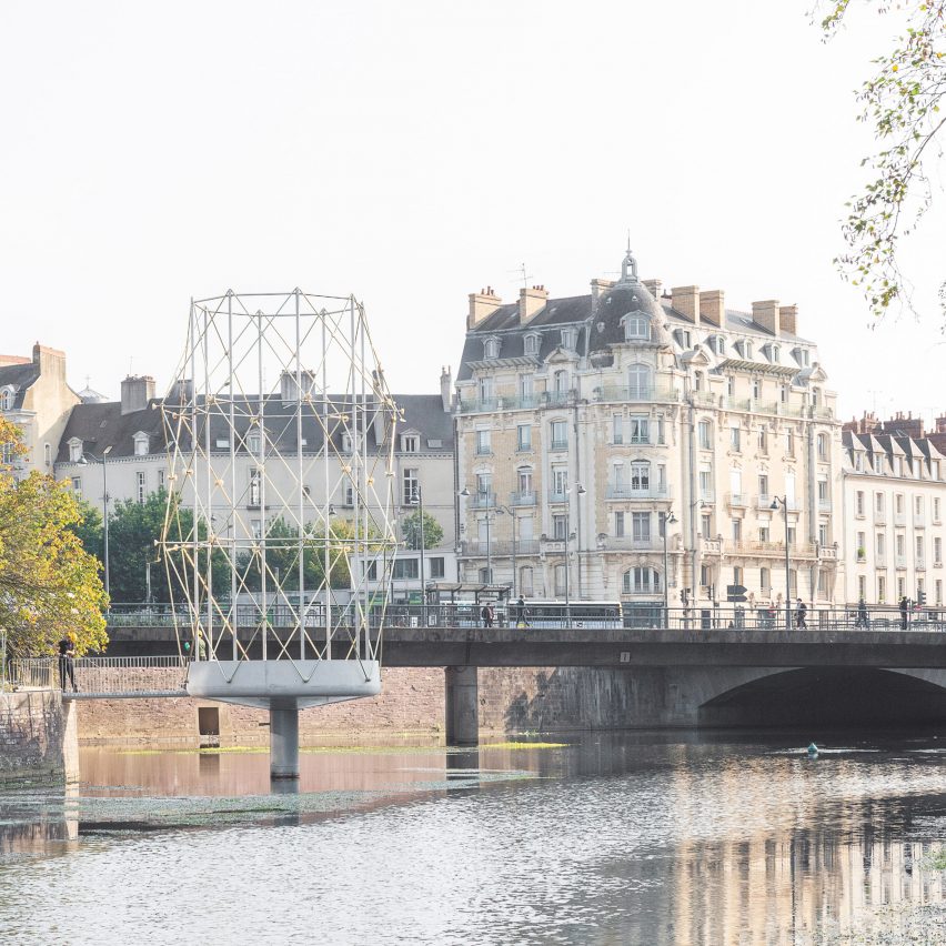 City view of Le Belvédère steel pavilion