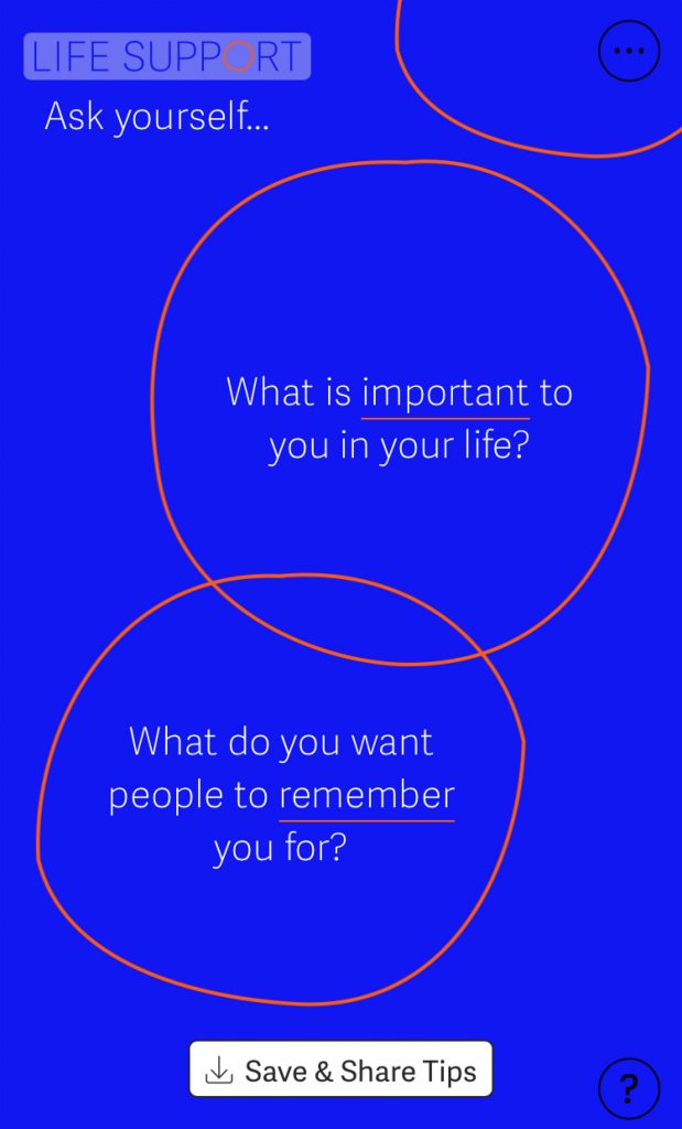 Questions about end of life