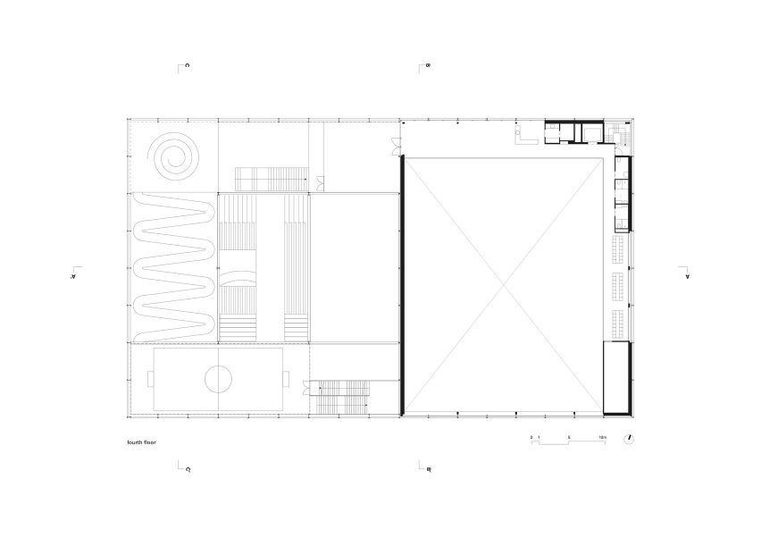 Plans and sections of Melopee School in Ghent by XDGA