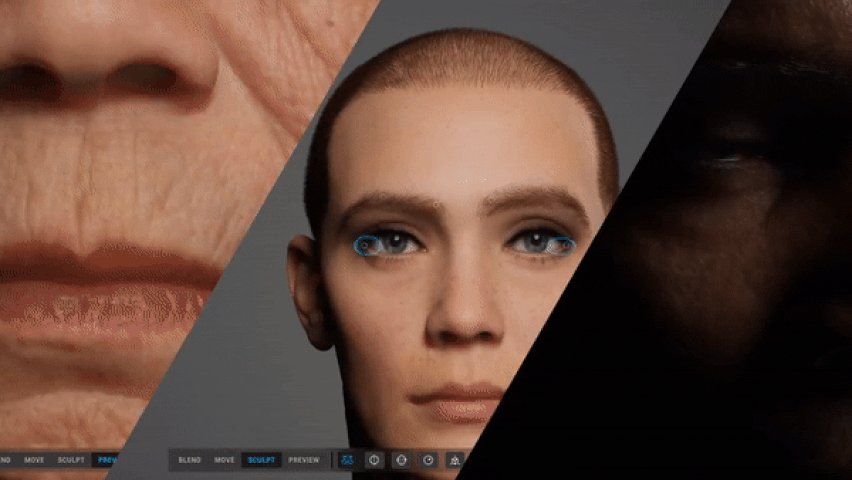 Demo of MetaHuman Creator by Epic Games and Unreal Engine
