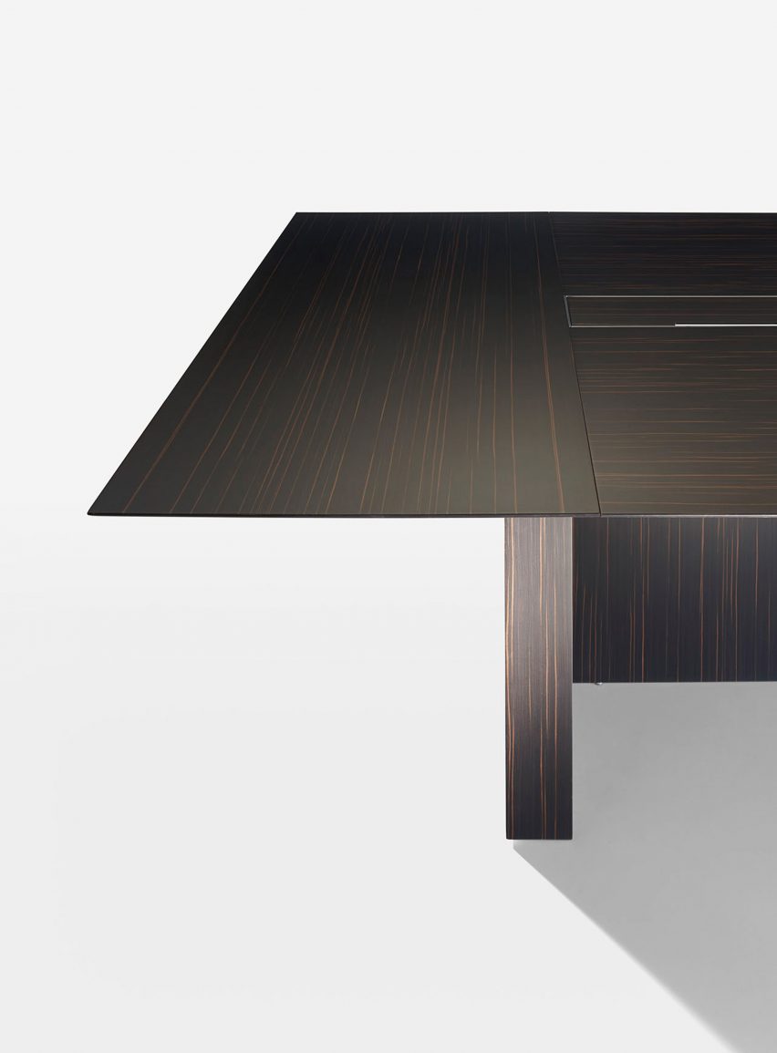 Dark wood office table