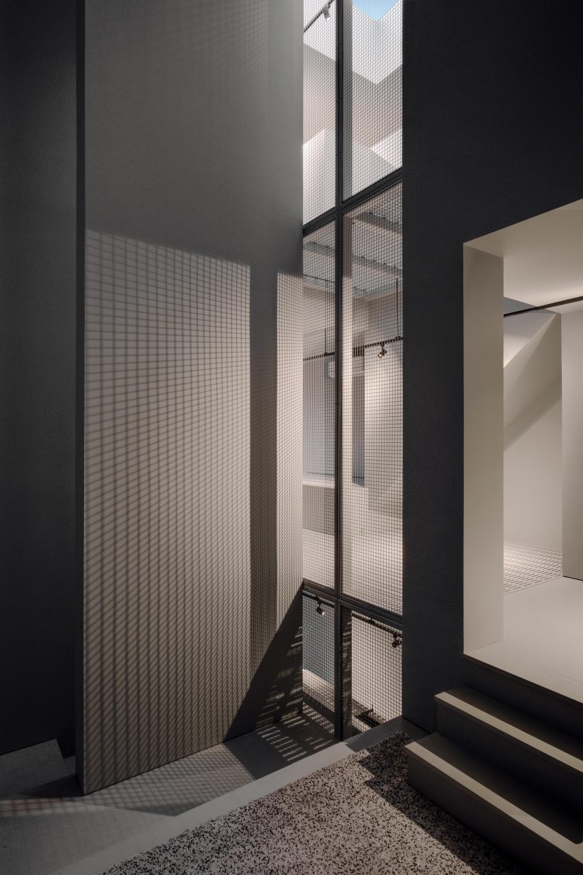Metal structure at centre of Montreal house