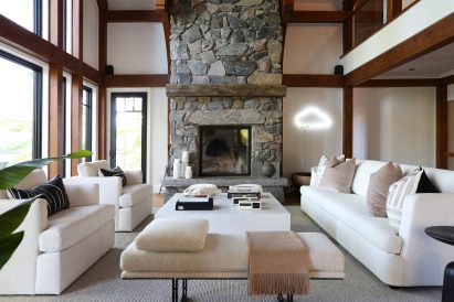 The Great Room with sofas and poufs