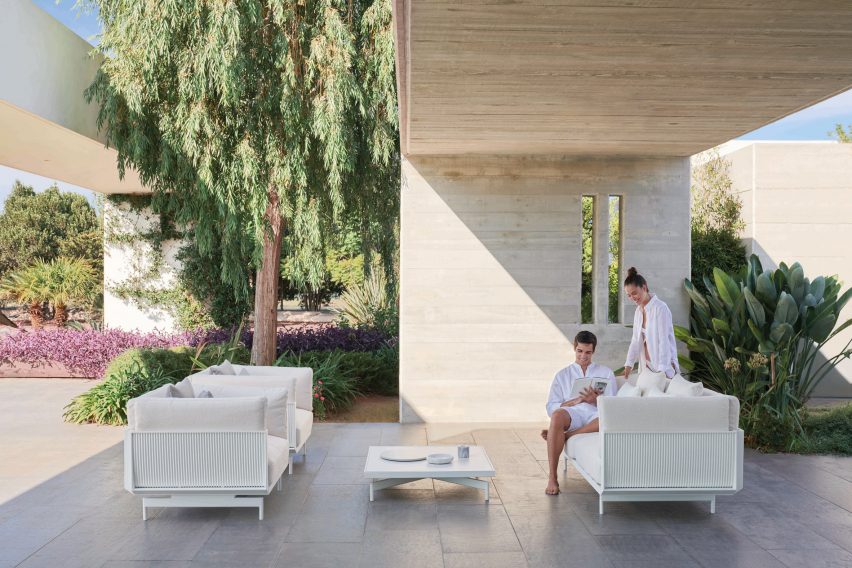 Two modular chairs and a sofa by Luca Nichetto