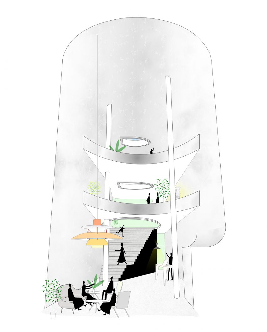 Pencil Tower Hotel skyscraper at 410 Pitt Street in Sydney by Durbach Block Jaggers