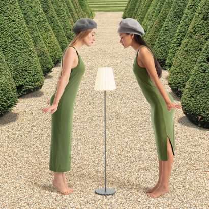 Plisy Up outdoor floor lamp by Alejandra Gandia-Blasco for Diabla