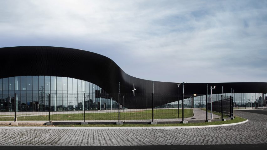 A car factory with black-steel cladding