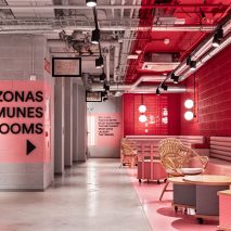 Zones are defined by colour blocking