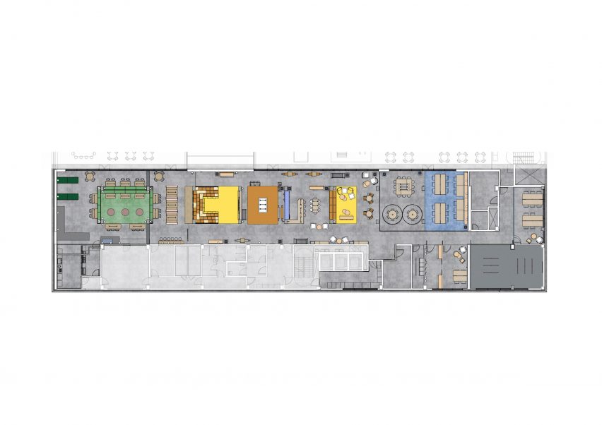 Plan of interior space