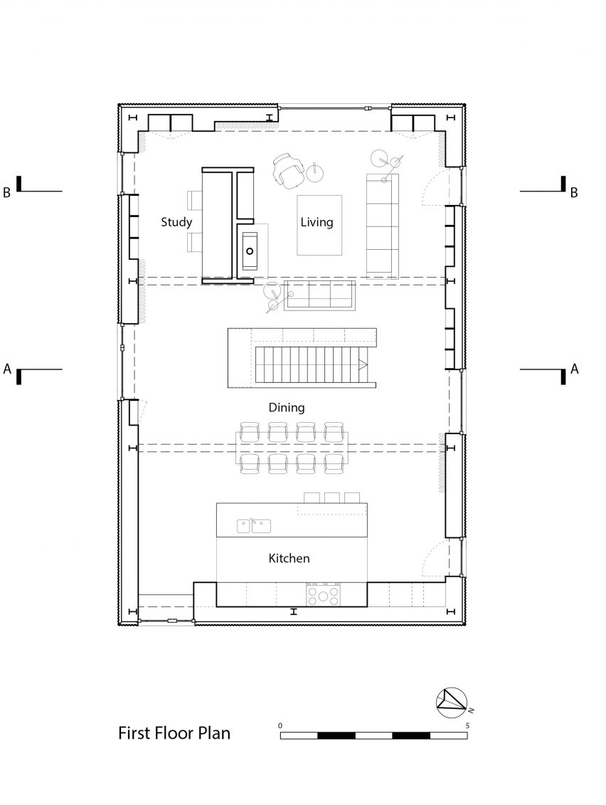 Barn conversion first floor plan