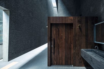 Sink in public toilet