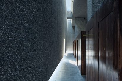 Akoya wood-clad toilet cubicles