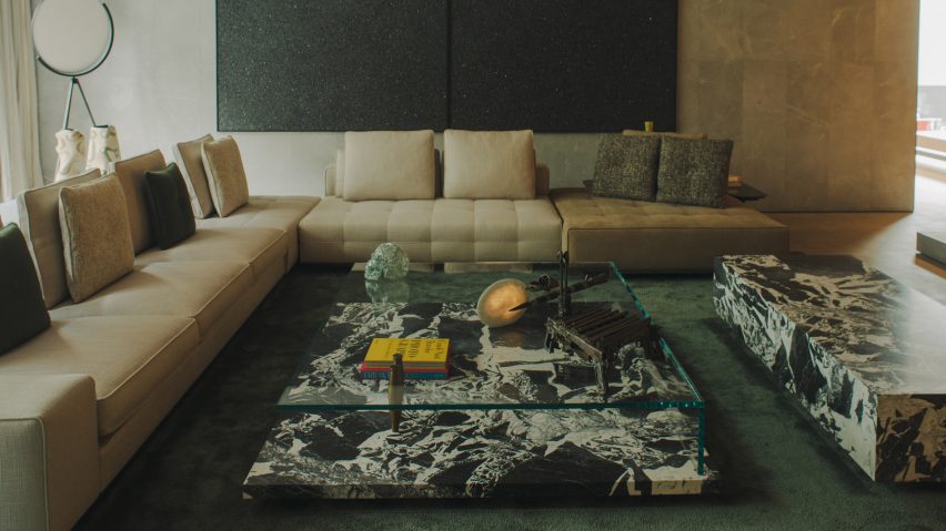 AdH House living room interior and furniture by Simon Hamui