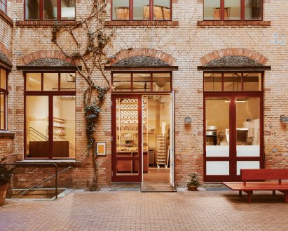 Exterior of Berlin bakery by Mathias Mentze, Alexander Vedel Ottenstein and Dreimeta