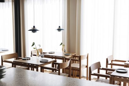 Window in Substans restaurant in Aarhus by Krøyer & Gatten