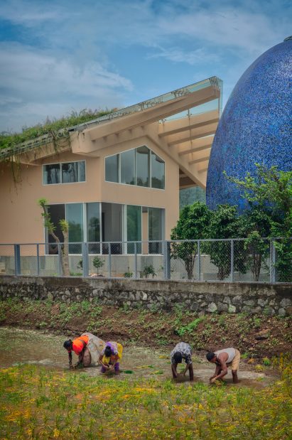 A rural concrete house in India