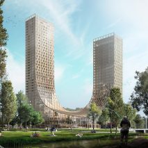 Studio Marco Vermeulen designs cross-laminated timber Dutch Mountains skyscrapers