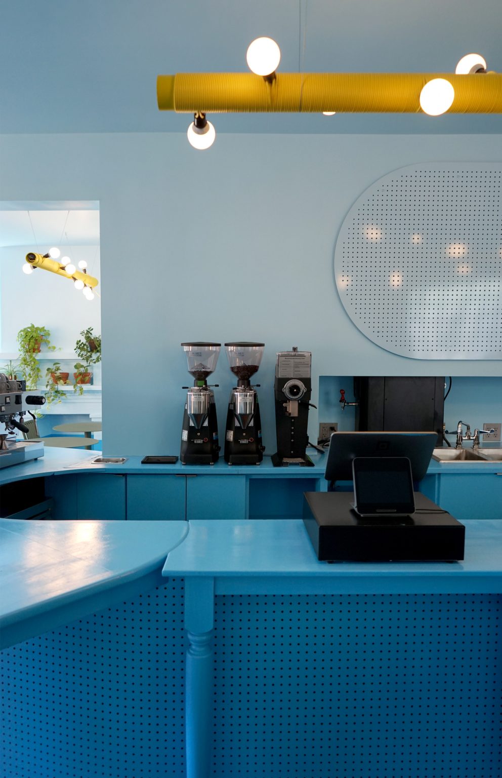 A close up of behind the main bar