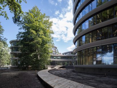A glass-walled office in the Netherlands