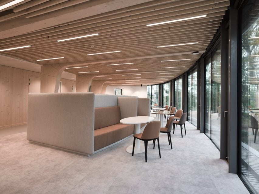 The interiors of Triodos Bank office in the Netherlands