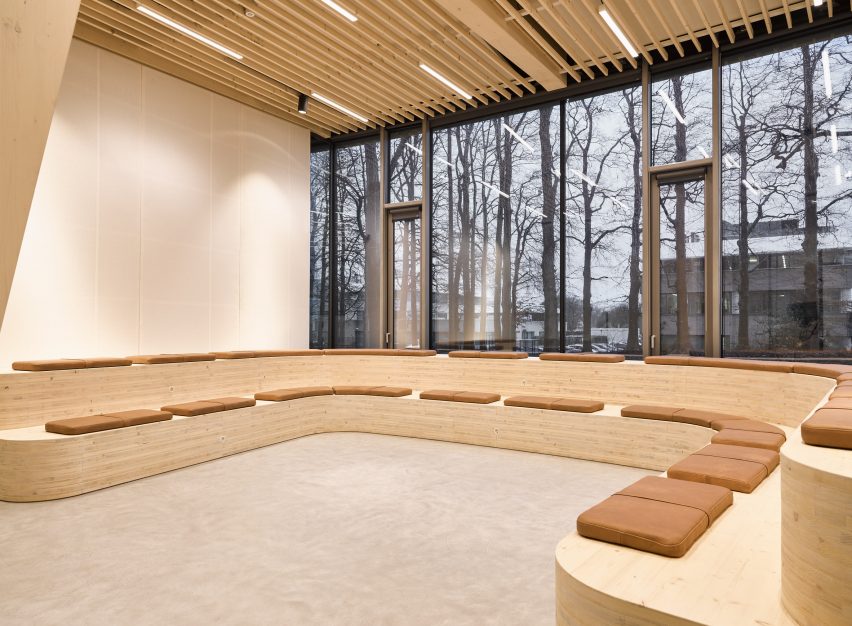 The interiors of Triodos Bank office in the Netherlands