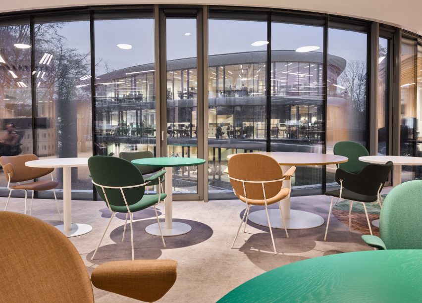 The interiors of Triodos Bank office in the Netherlands