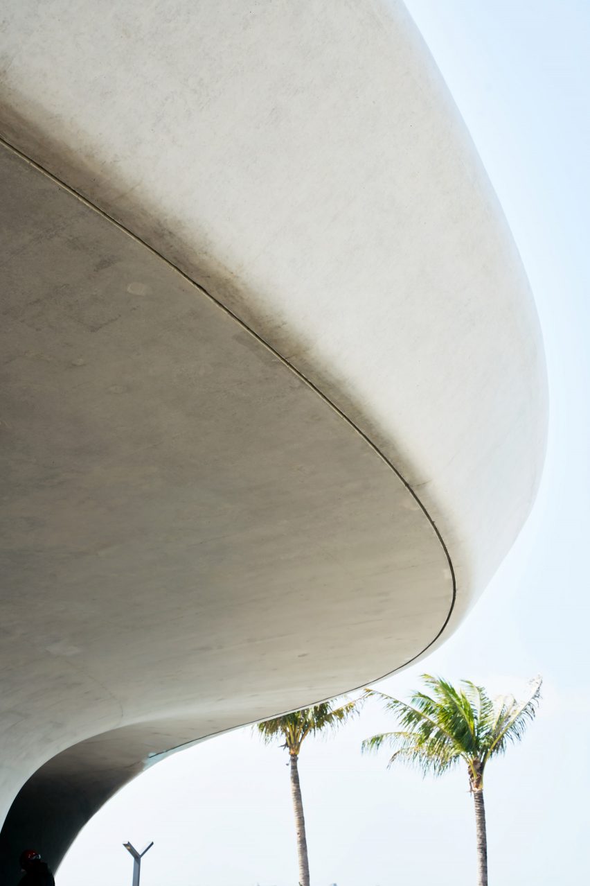 White concrete facade