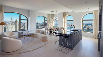 Open plan living area of 130 William