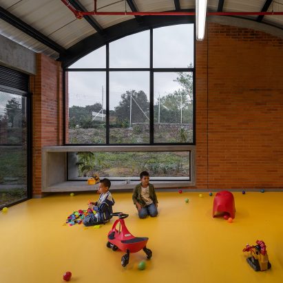 El Povenir Children Center has colourful floors