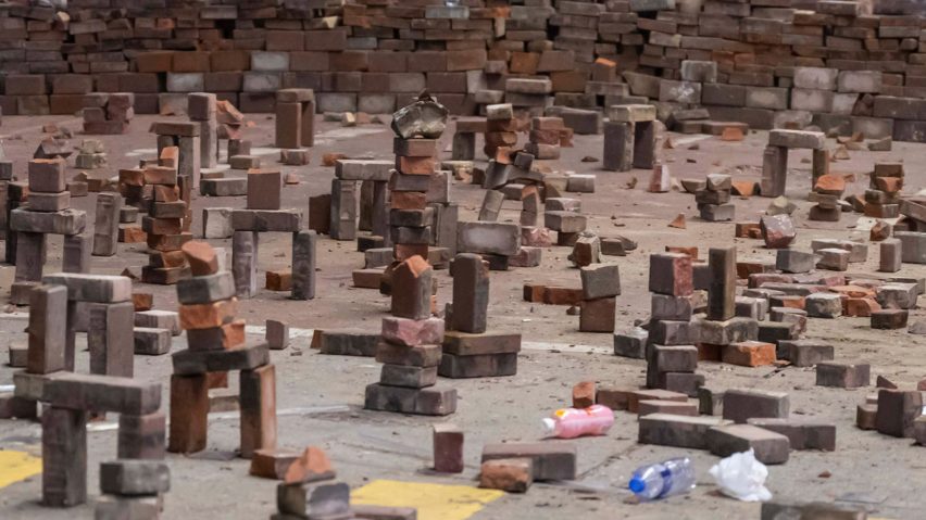 Brick Arches by Hong Kong protestors