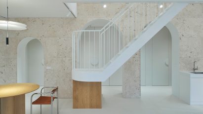 Arched openings in Greetings from Rome apartment in Vilnius by 2XJ